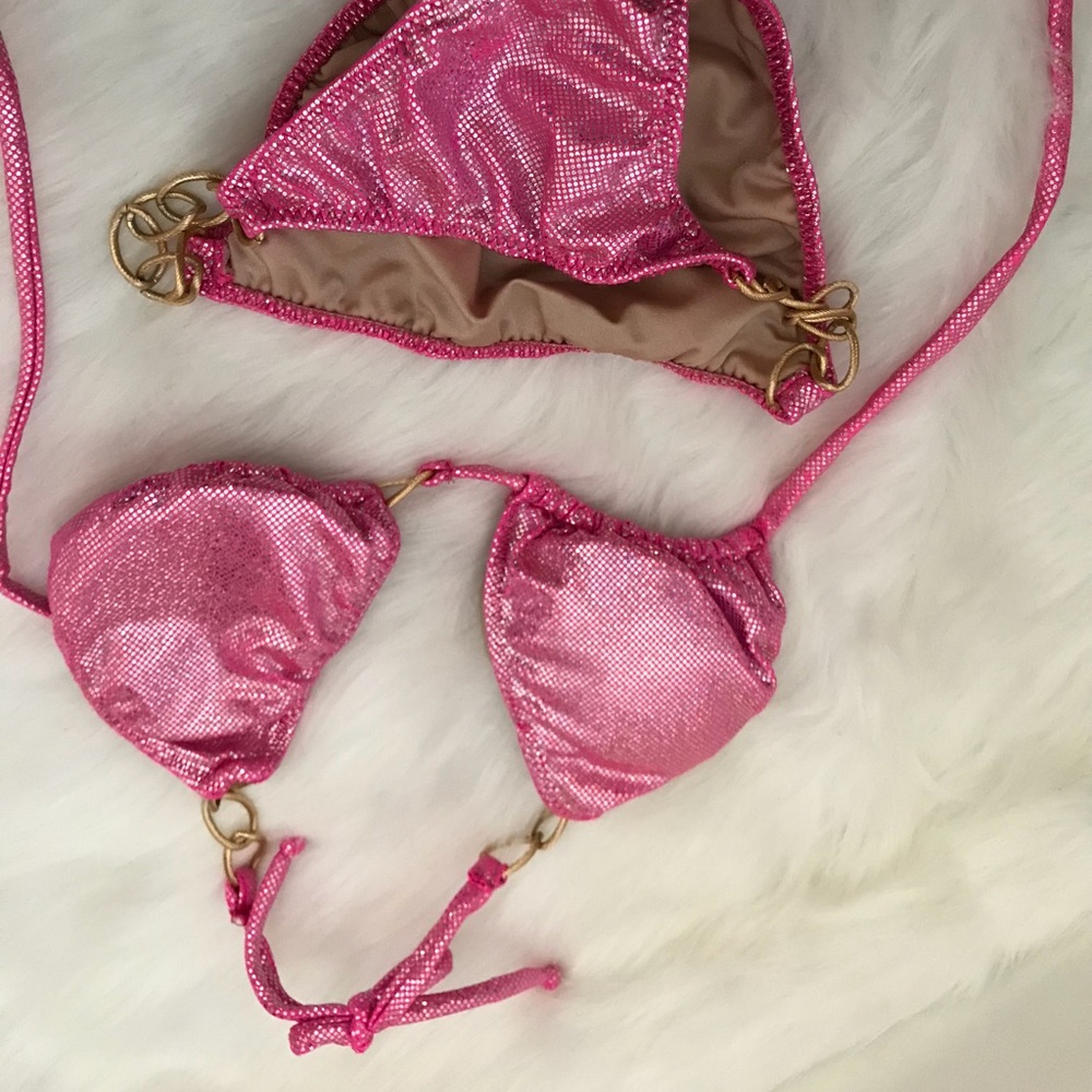 Pink Sparkly Exotic Dance Outfit